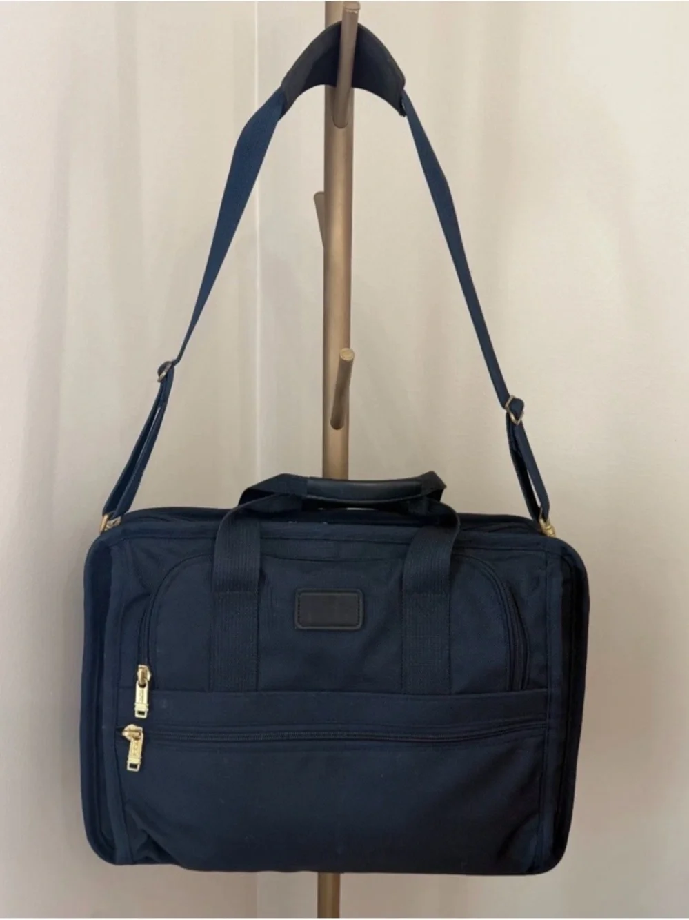 Tumi Men's Nylon Blue Expandable Brief/Laptop Case, Overnight Bag - Picture 2 of 15